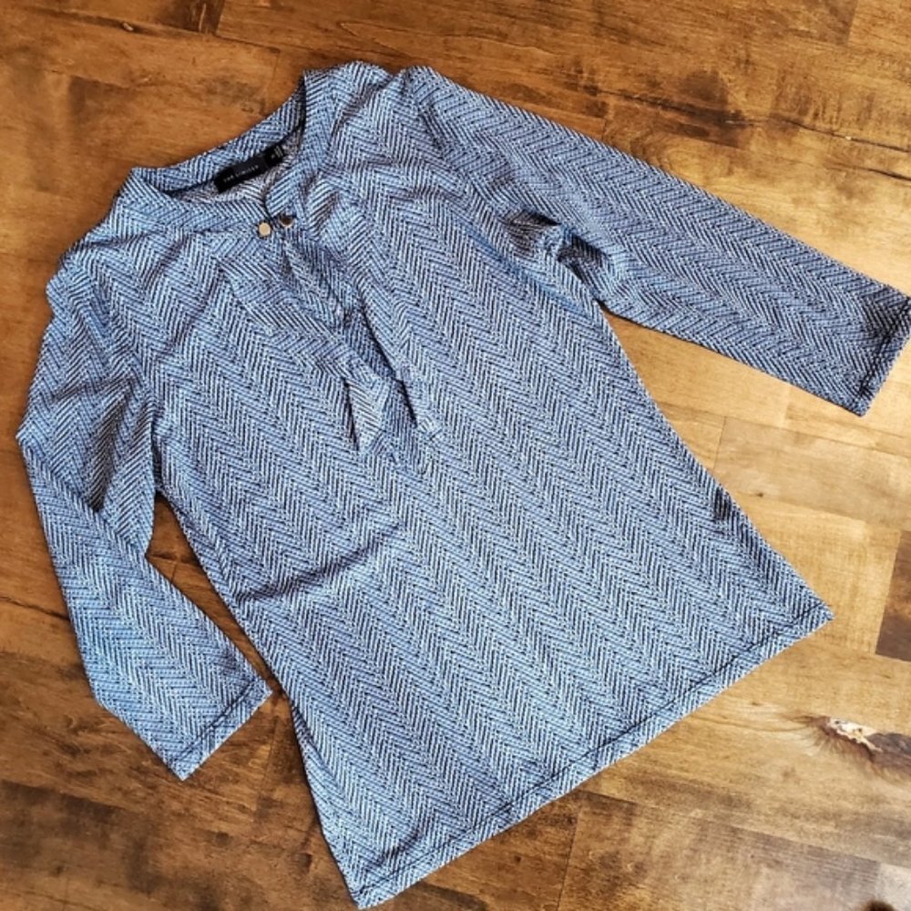 The Limited Sheer Ruffled Keyhole Blouse